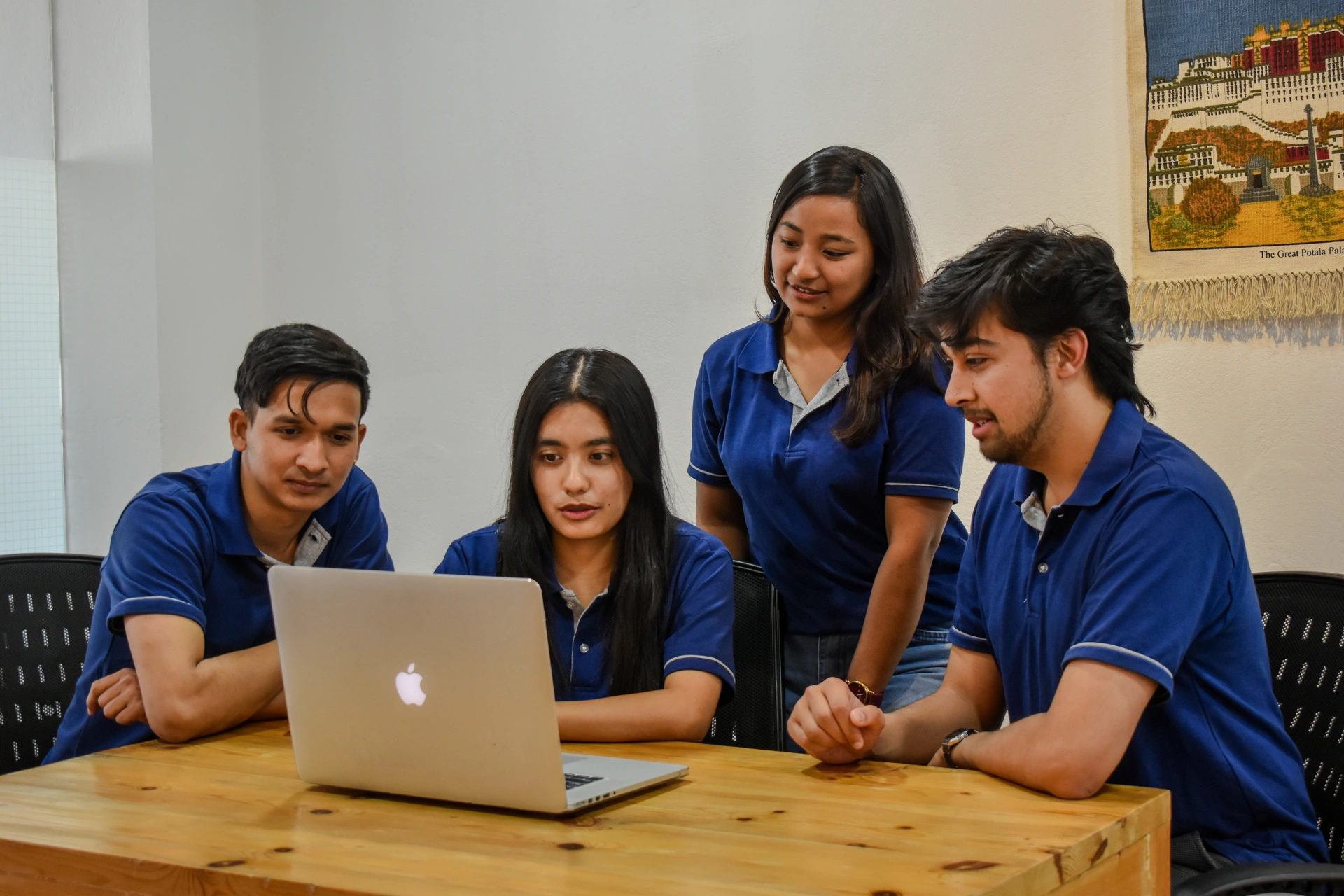 Students working on computers in the Percoid training lab